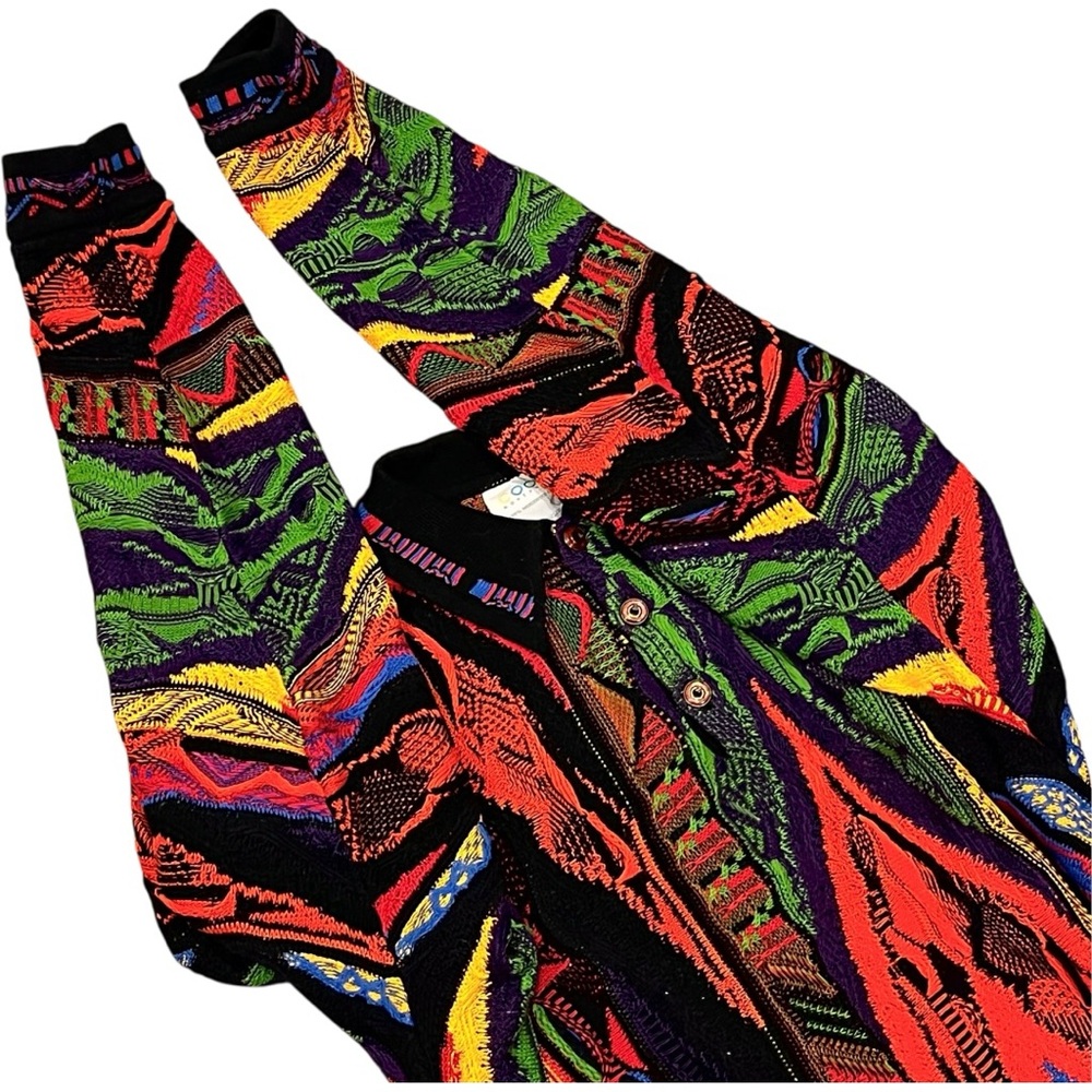COOGI Australia Rare Vintage Hip-Hop Biggie Smalls 3D Knit Multicolor Sweater - Picture 8 of 17